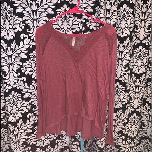 Long sleeve pink shirt